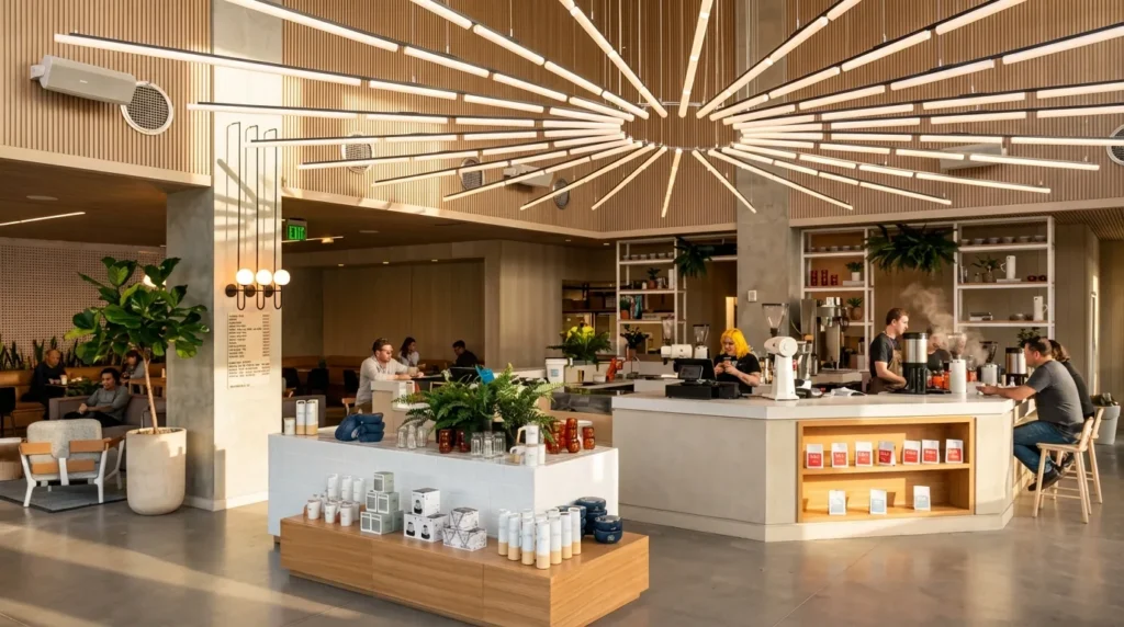Concept rendering of INTRO's ground-floor coffee bar